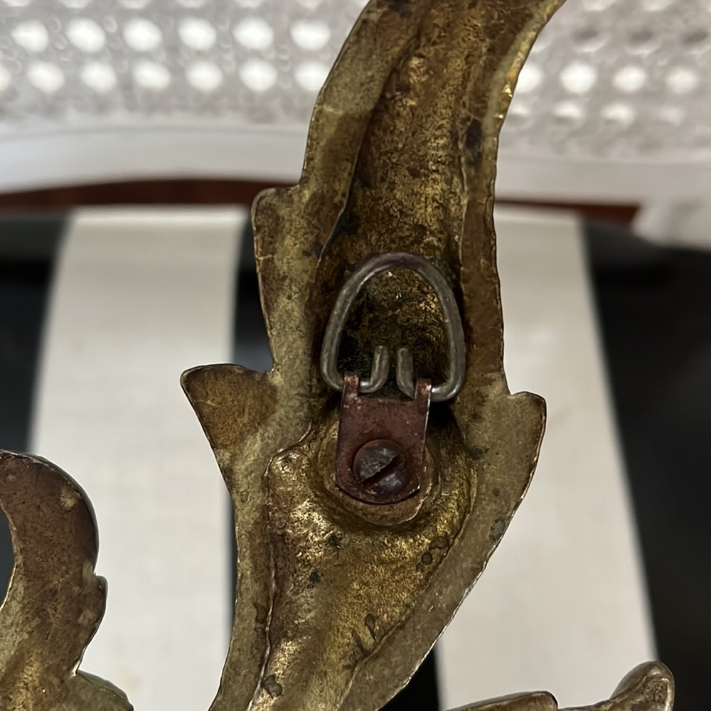 •VINTAGE MIDCENTURY BRASS FRENCH SCONCE MAXIMALIST ORNATE• - Picture 13 of 13